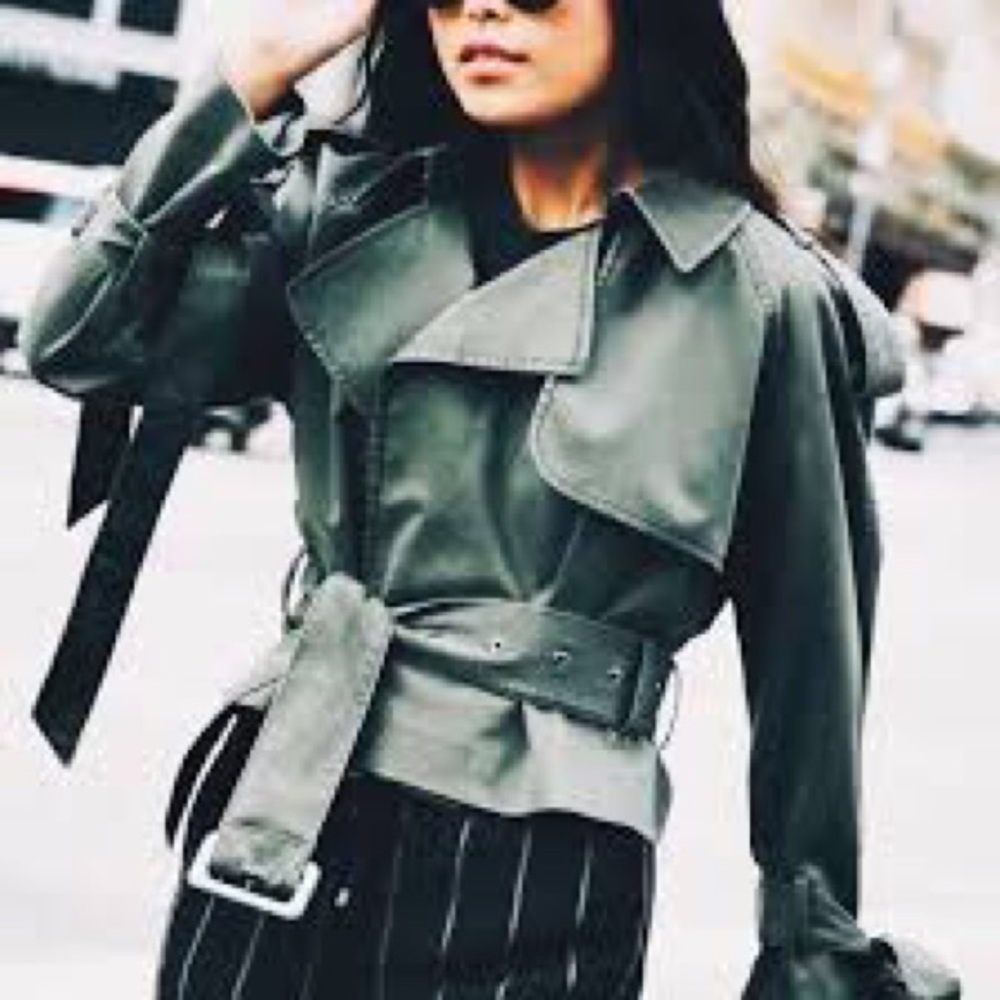 ANINE BING TRENCH ARMY GREEN TRENCH JACKET